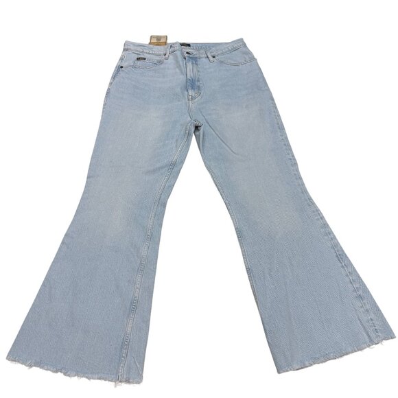 NEW Polo Ralph Lauren The Crop Flare Jean Women's Denim Pants Rope Dyed, Sz 32 - Picture 1 of 15